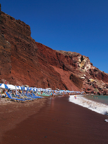 santorini tours - santorini red beach