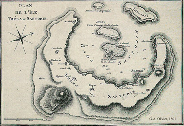 Santorini 1801 map