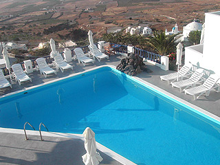 Agnadi Villa Foinikia Santorini Hotel Pool Terrace View