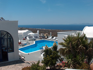 Agnadi Villa Foinikia Santorini Island Terrace View