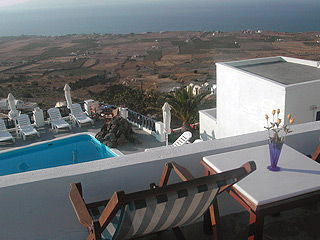 Agnadi Villa Foinikia Santorini Island Veranda
