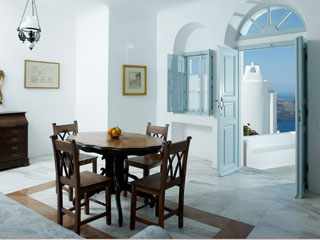 Aigialos Traditional Houses Dining Area