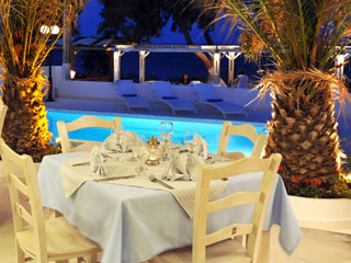 Alesahne Beach Hotel Kamari Santorini Pool Restaurant