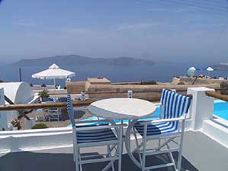 Ampelonas Studios Maisonettes Imerovigli Santorini Veranda