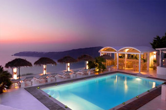 Andromeda Villas Santorini Island Imerovigli Pool View
