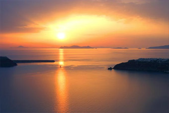 Andromeda Villas Santorini Island Imerovigli Sunset View