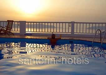 Athina Suites Pool Sunset