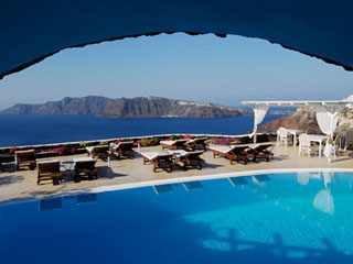 Canaves Oia Hotel Pool Area