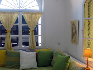 Lampetia Villas Oia Living Room