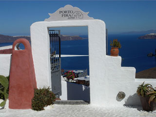 Porto Fira Suites Santorini Entrance