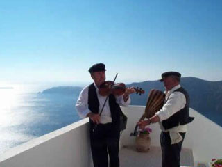 Santorinis Balcony Volcano View