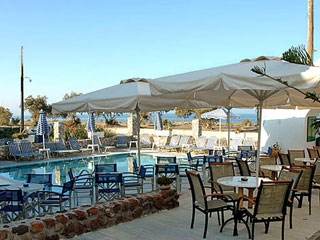Scorpios Beach Santorini Cafe Pool Area