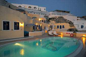 Volcanos View Villas Pool At Night