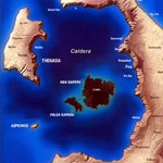 Caldera Santorini map