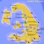 Driving map of Santorini