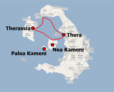 Volcano Cruise route