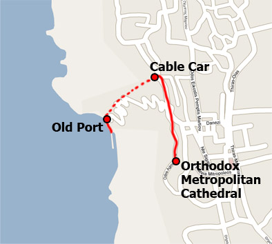 Walking in Fira route