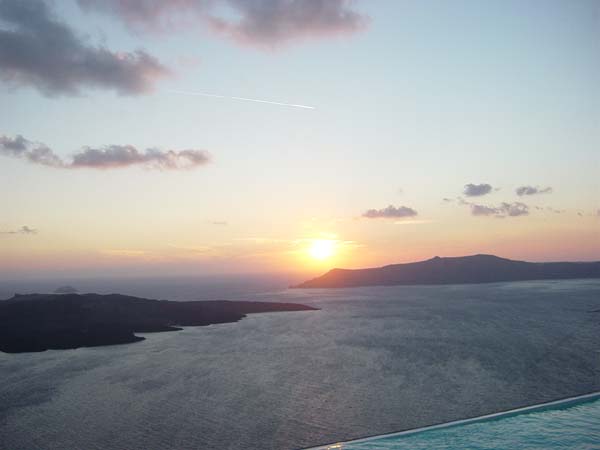 Sunset from Apanemo Hotel Santorini
