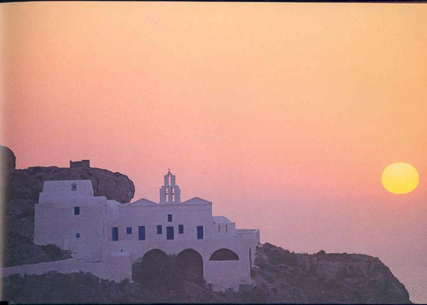 Santorini Sunset Church