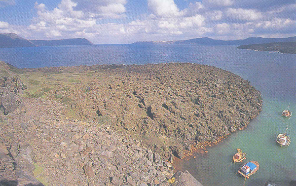 santorini volcano palea kameni cape