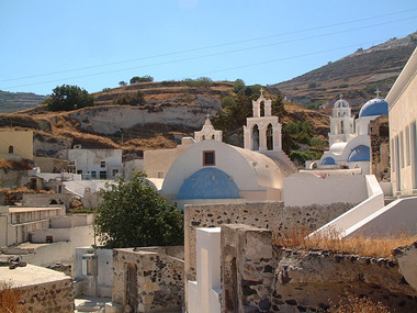 santorini - megalochori village