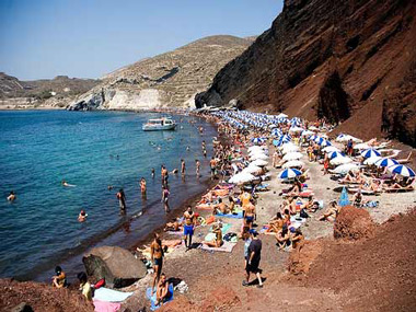 santorini - red beach