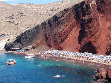 santorini - red beach
