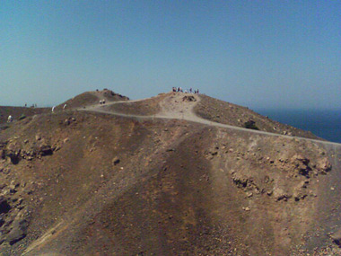 santorini volcano - volcano view