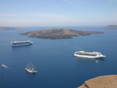 santorini volcano - volcano
