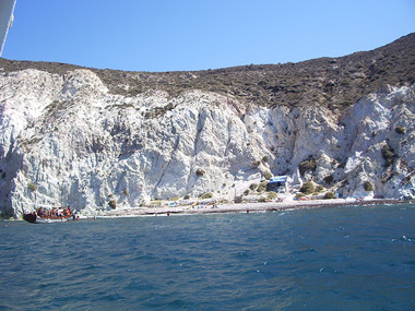 santorini - white beach