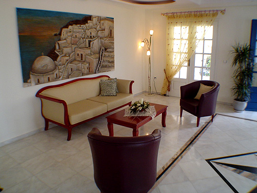 aegean view hotel santorini - reception aegean view hotel 