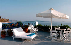 Ikies Hotel -carpenter's house-caldera view-Santorini Greece view