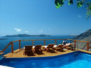 Porto Fira Santorini hotel view