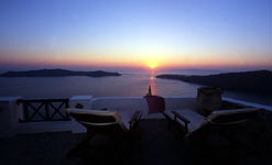 Sunset in Santorini-Regina Mare Villas -caldera view hotels in santorini-santorini hotels