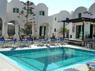 Scorpios Beach Hotel Santorini view