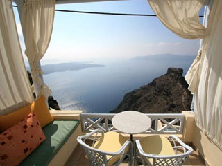 spiliotica villas santorini  -  balcony  spiliotica villas 