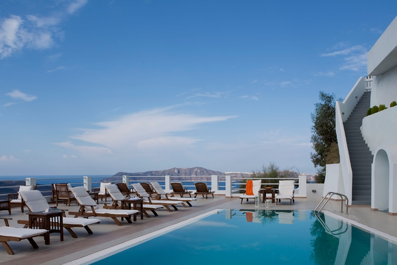 Tzekos villas first class hotel santorini-pool with caldera view