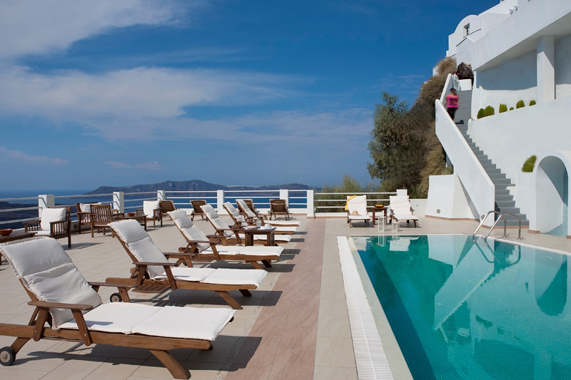 Tzekos villas caldera view hotel santorini-reception