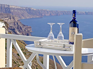Blue Dolphins Apartments  hotel Santorini caldera view