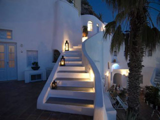 Mill Houses hotel santorini Greece Mill Houses hotel at night